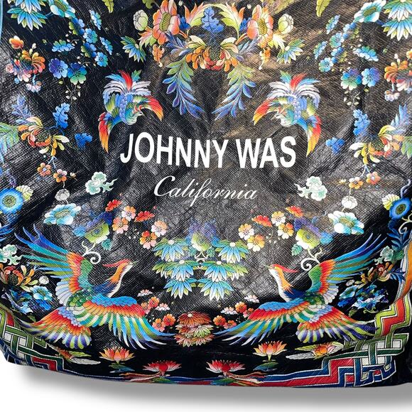 Johnny Was California Reusable Tote Bag Large Packable Carry On Travel 18 x 19" - Picture 2 of 8
